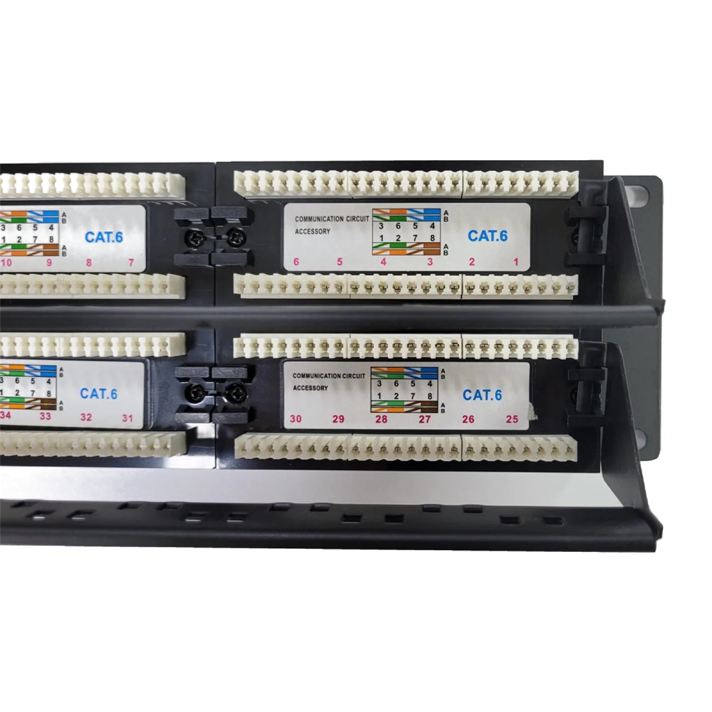 19" 48 Port Cat6 Patch Panel Dolu — 5