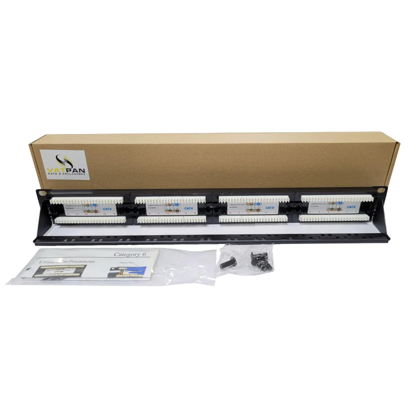 19" 24 Port Cat6 Patch Panel Dolu — 7