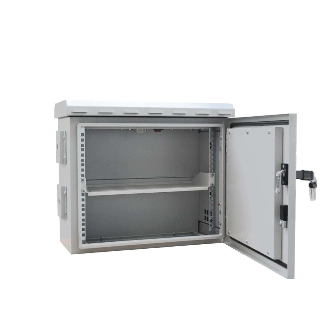 12U 19" 250mm Outdoor Mobese Direk Tipi Rack Kabinet Çift Cidarlı — 3