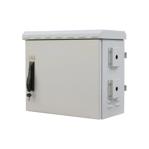 7U 19" 300mm Outdoor Mobese Direk Tipi Rack Kabinet Çift Cidarlı