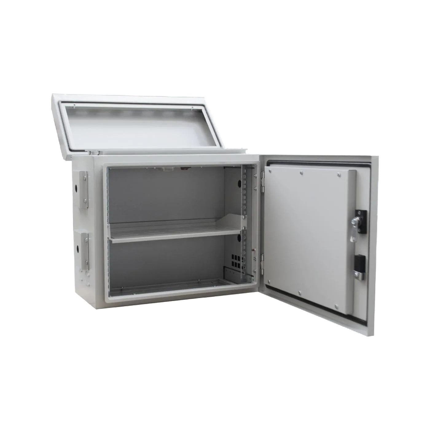 7U 19" 300mm Outdoor Mobese Direk Tipi Rack Kabinet Çift Cidarlı — 5