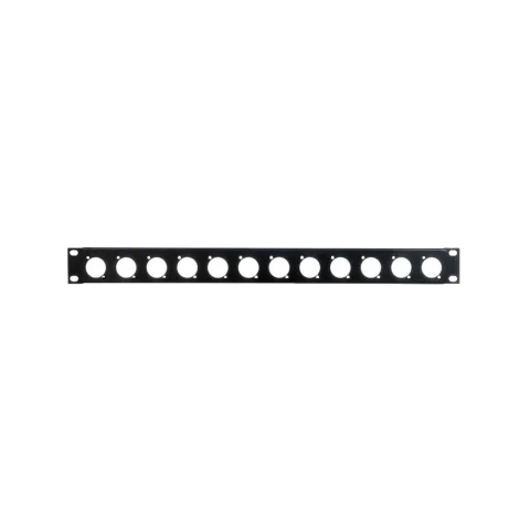19" 1U 12 Port XLR Patch Panel