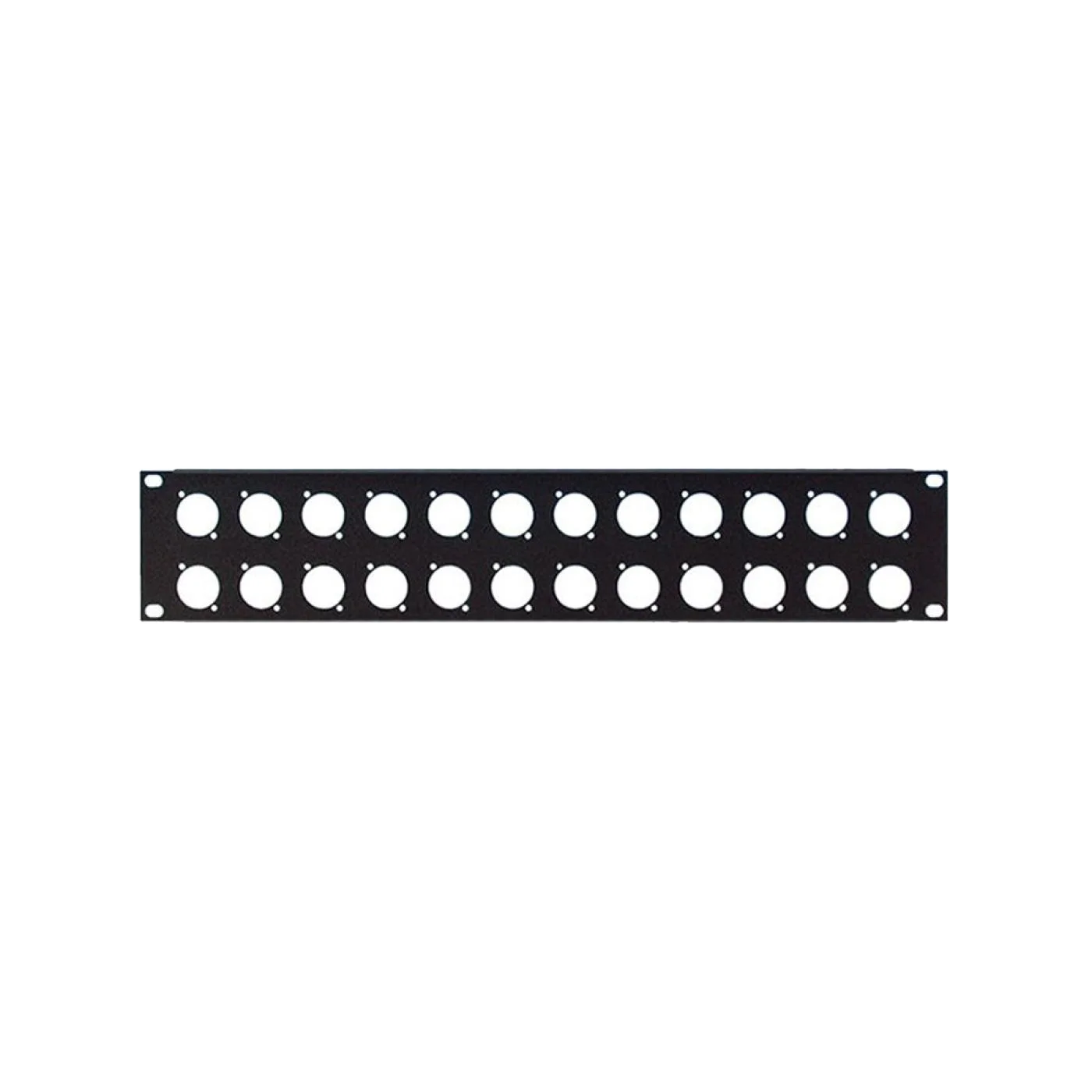 19" 2U 24 Port XLR Patch Panel