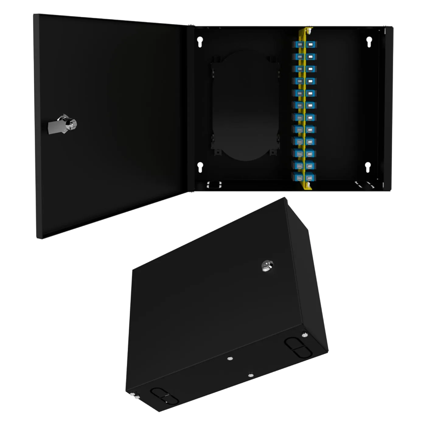 Duvar Tipi 12 Port SC Duplex Fiber Optik Kutu Dolu Set — 4