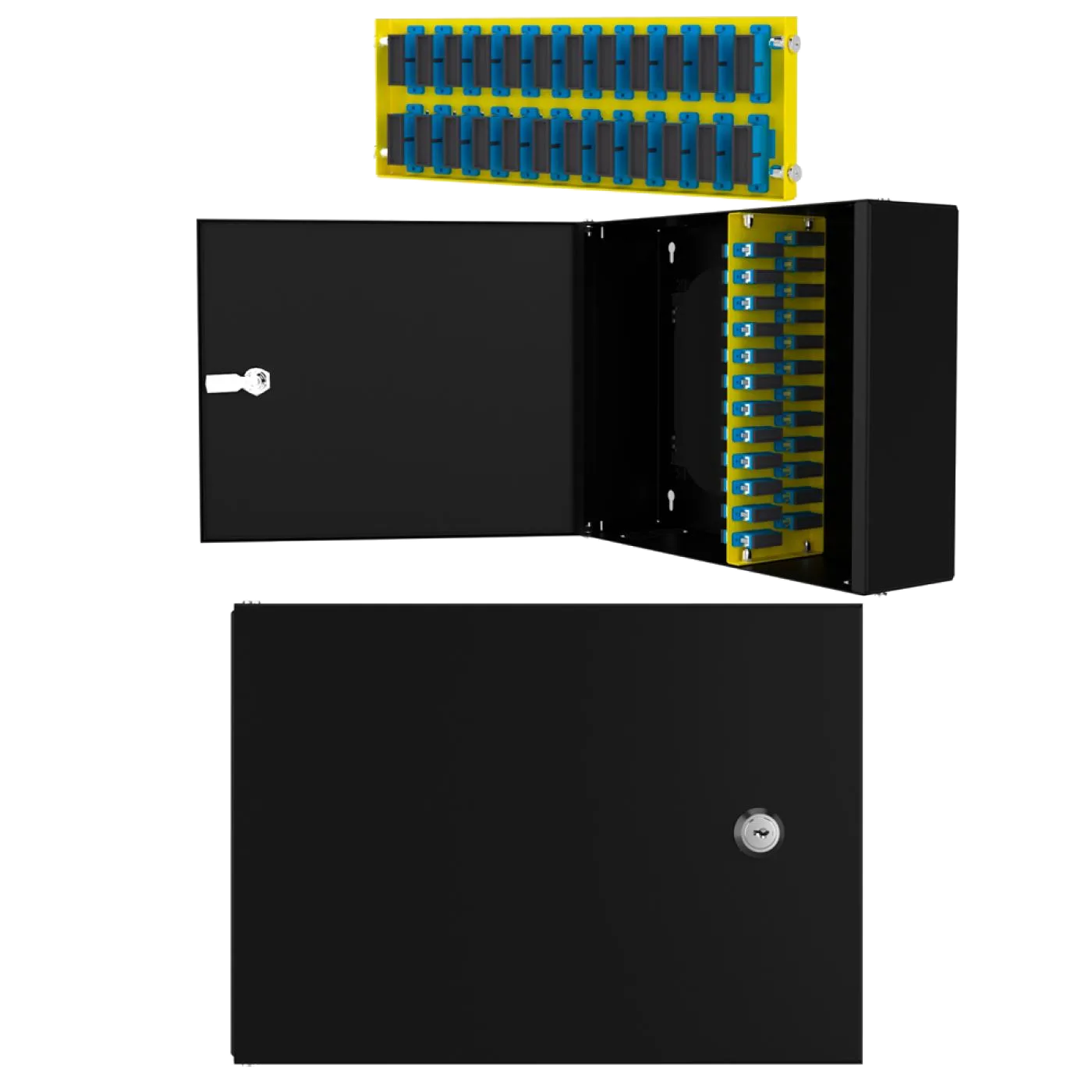 Duvar Tipi 24 Port SC Duplex Fiber Optik Kutu Dolu Set
