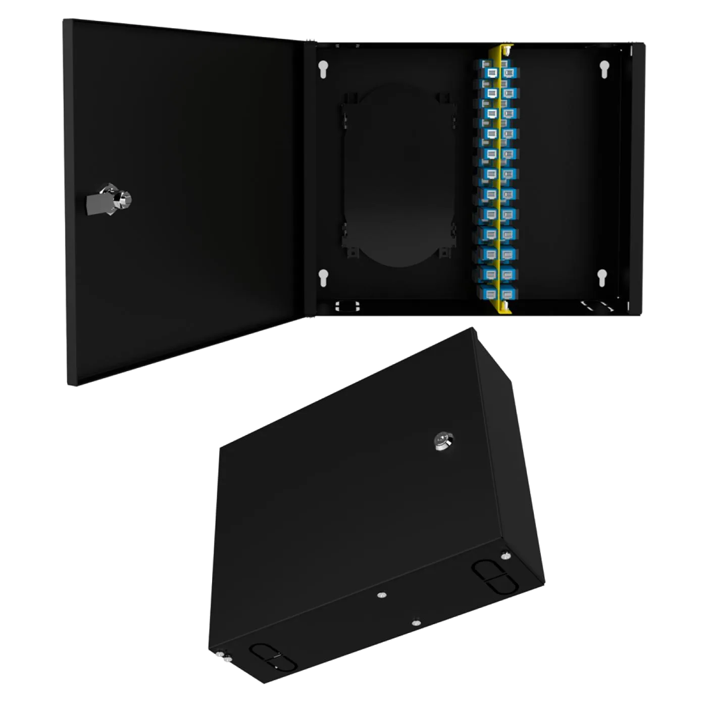 Duvar Tipi 24 Port SC Duplex Fiber Optik Kutu Dolu Set — 3