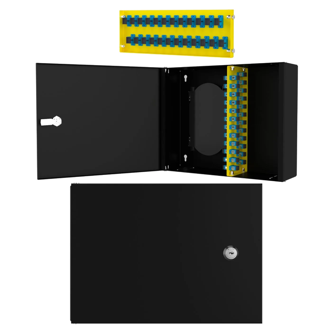 Duvar Tipi 24 Port SC Simplex Fiber Optik Kutu Dolu Set