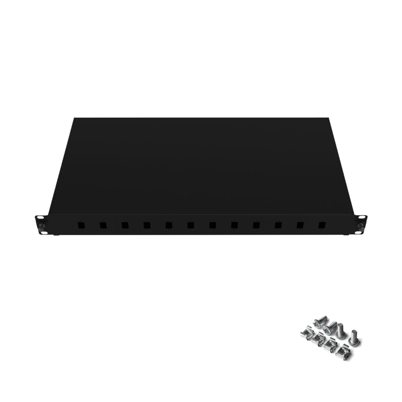 19" 1U 12 Port SC Simplex Fiber Optik Patch Panel(Boş) — 2