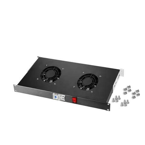 19" 2li Fan Ara Modülü Termostatlı On/Off Switch