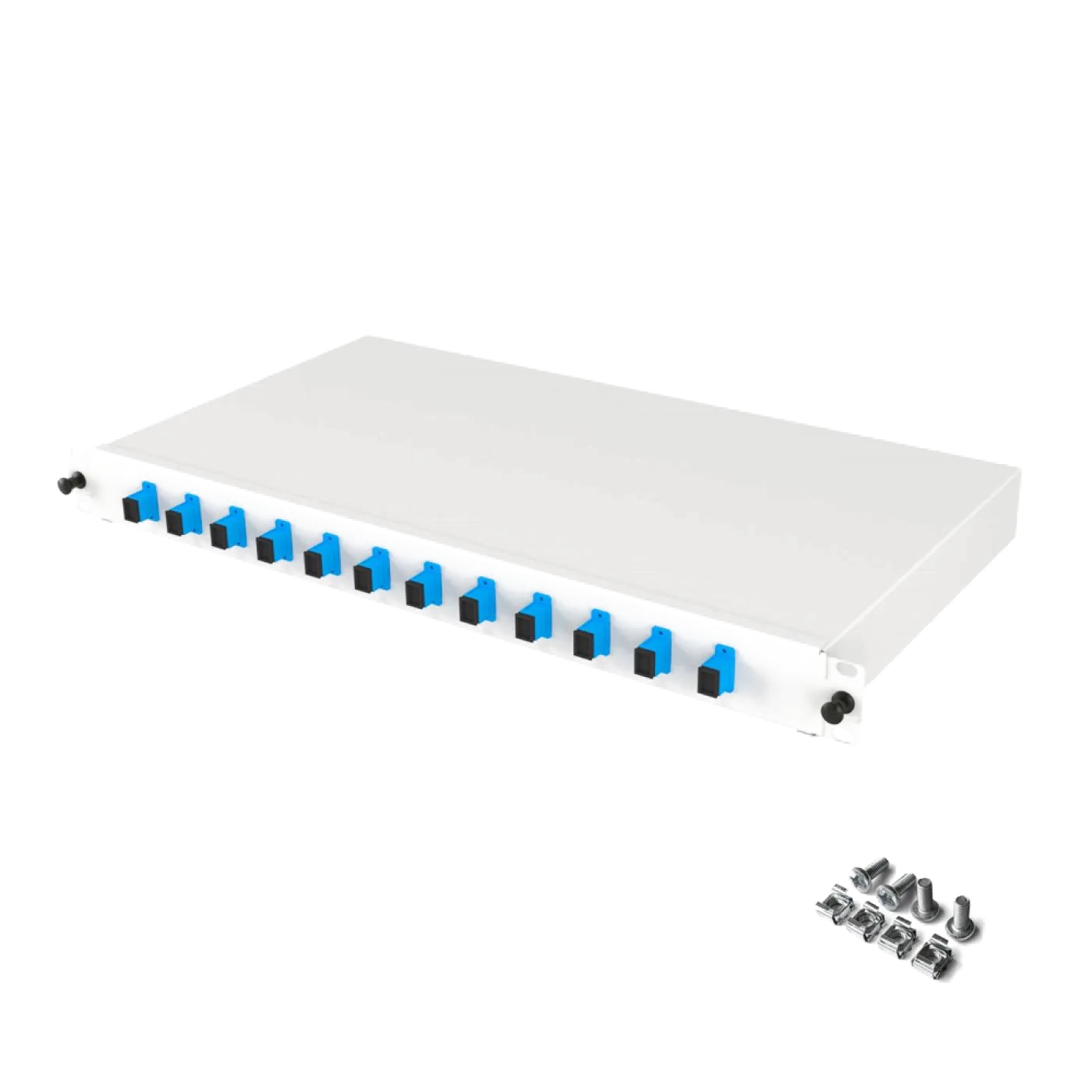 19" 1U 12 Port SC Simplex Fiber Optik Patch Panel Full(Dolu) — 3