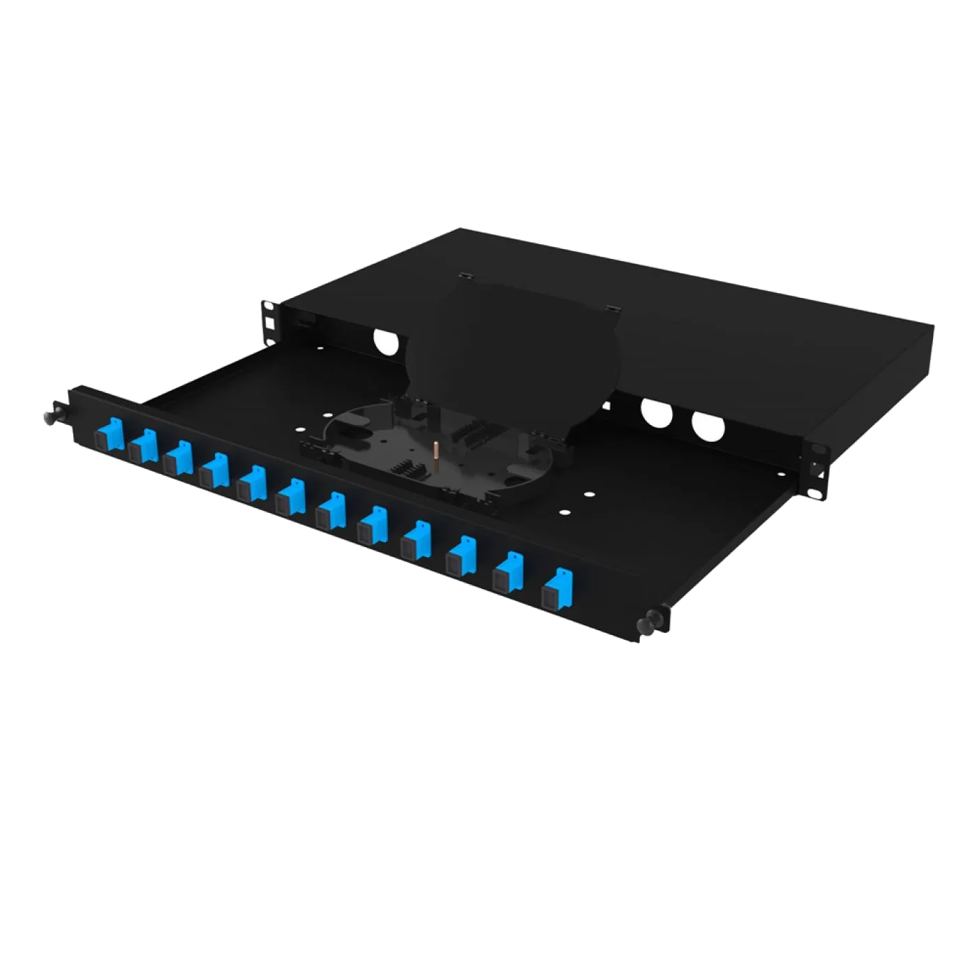 19" 1U 12 Port SC Simplex Fiber Optik Patch Panel Full(Dolu) — 6