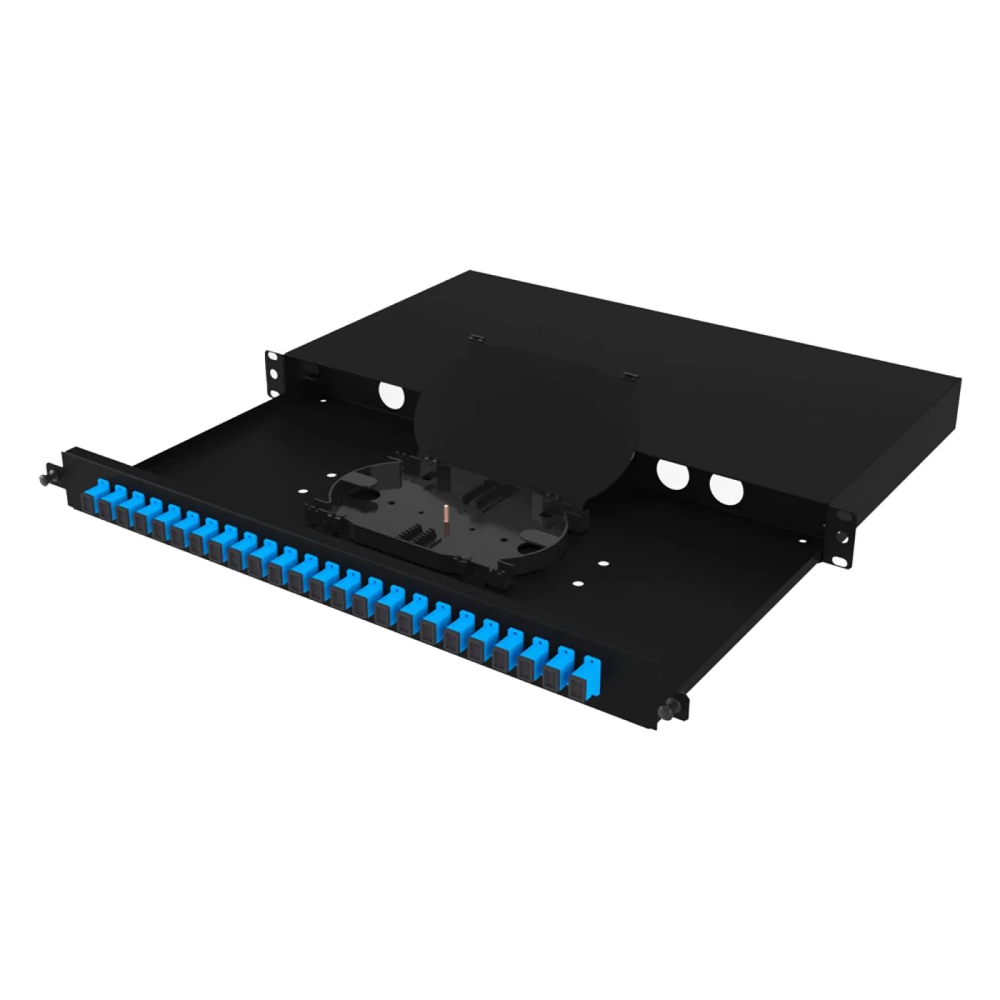 19" 1U 24 Port SC Simplex Fiber Optik Patch Panel Full(Dolu) — 3