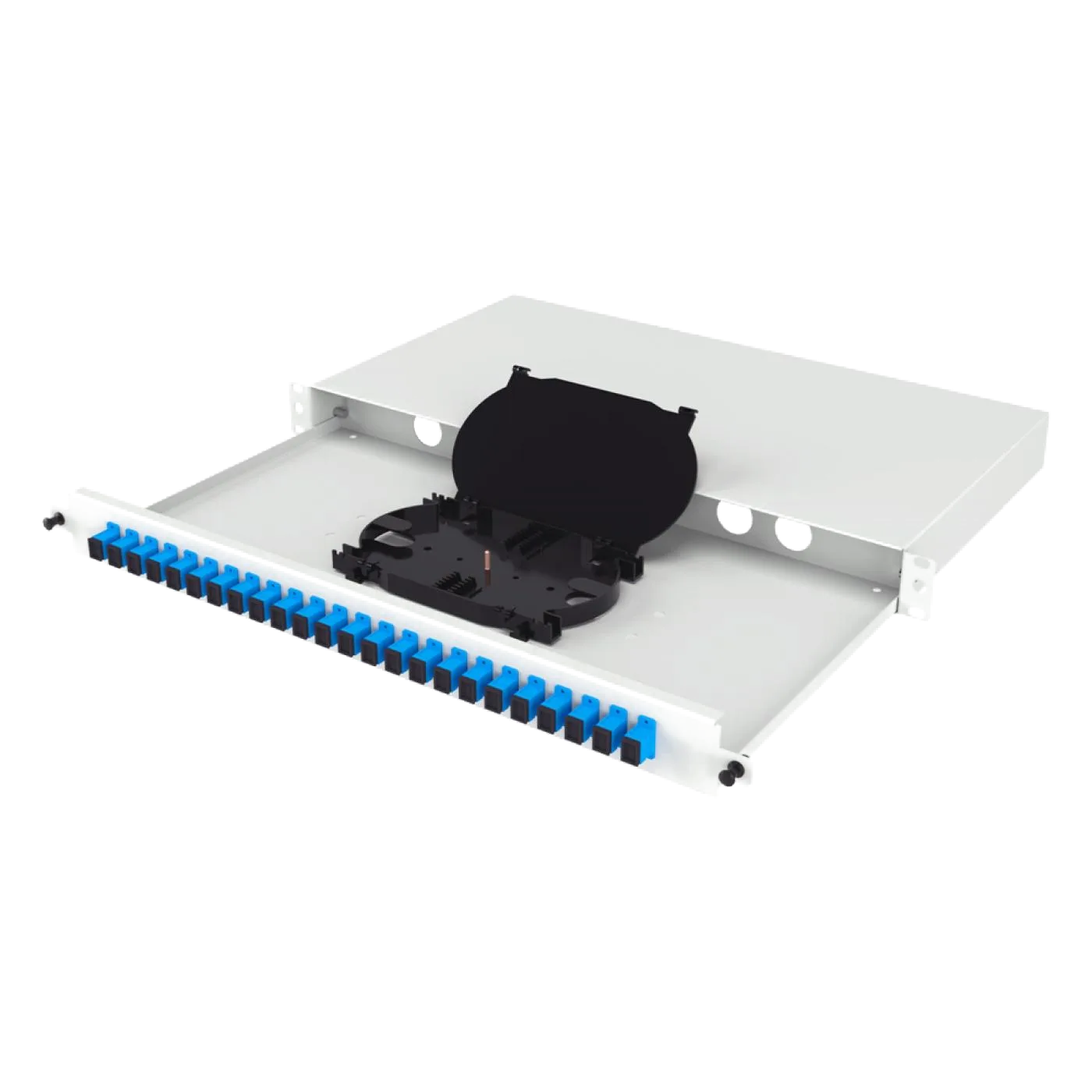 19" 1U 24 Port SC Simplex Fiber Optik Patch Panel Full(Dolu) — 5
