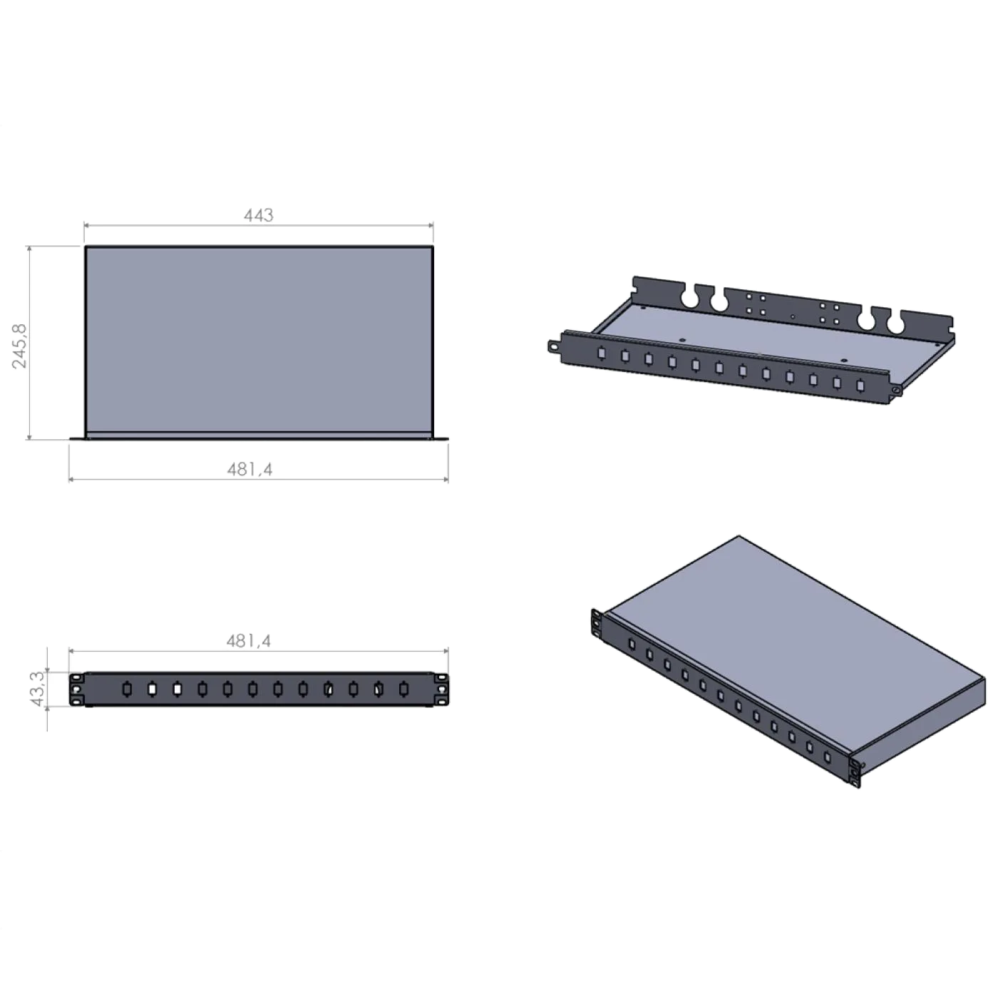 19" 1U 24 Port SC Simplex Fiber Optik Patch Panel Full(Dolu) — 7