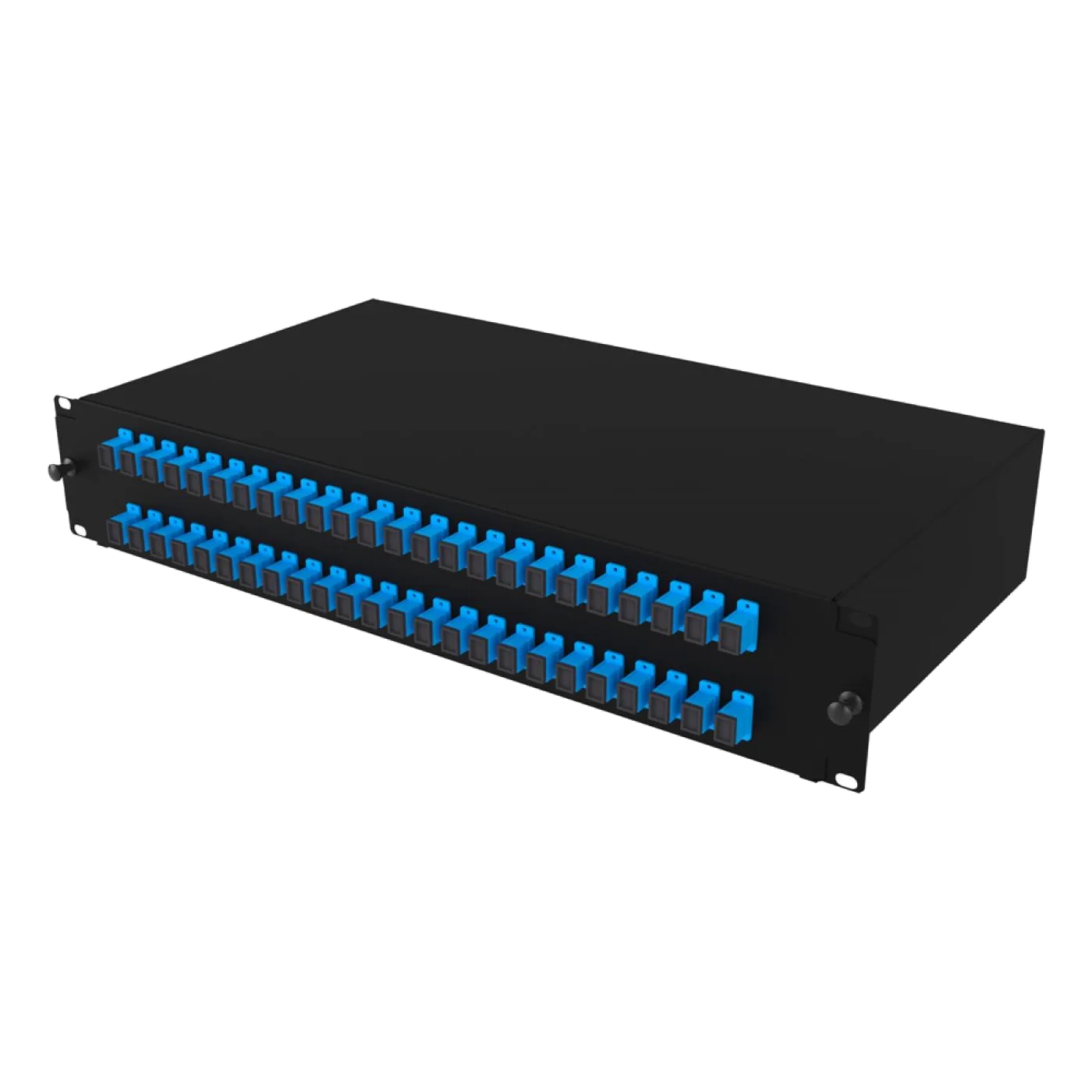 19" 2U 48 Port SC Simplex Fiber Optik Patch Panel Full(Dolu) — 4