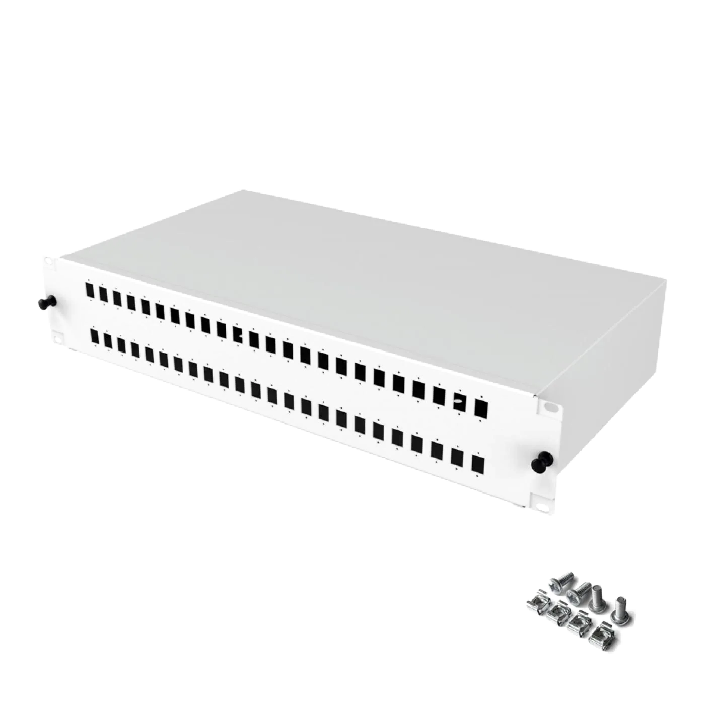 19" 2U 48 Port SC Simplex Fiber Optik Patch Panel Full(Dolu) — 7