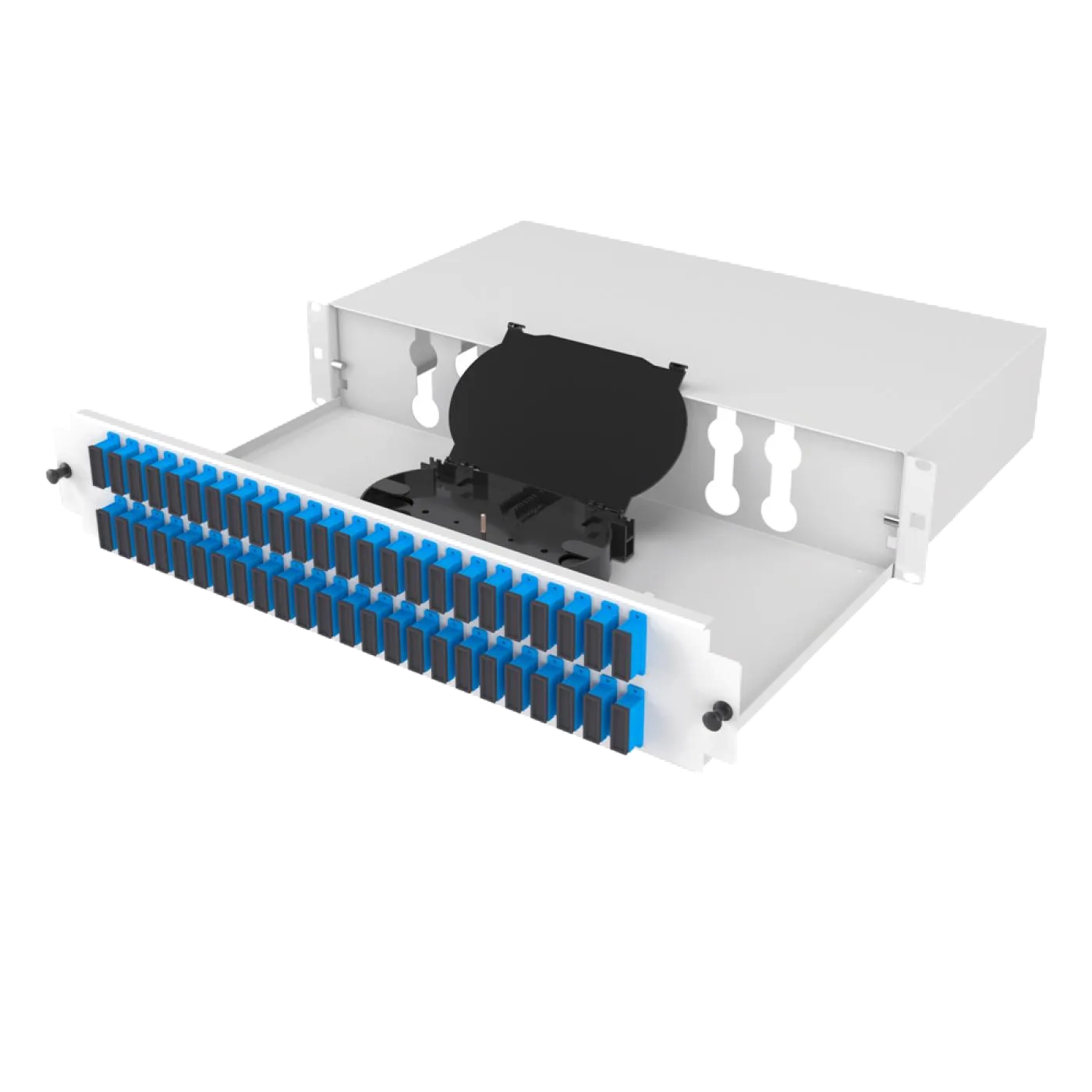 19" 2U 48 Port SC Duplex Fiber Optik Patch Panel Full(Dolu) — 5