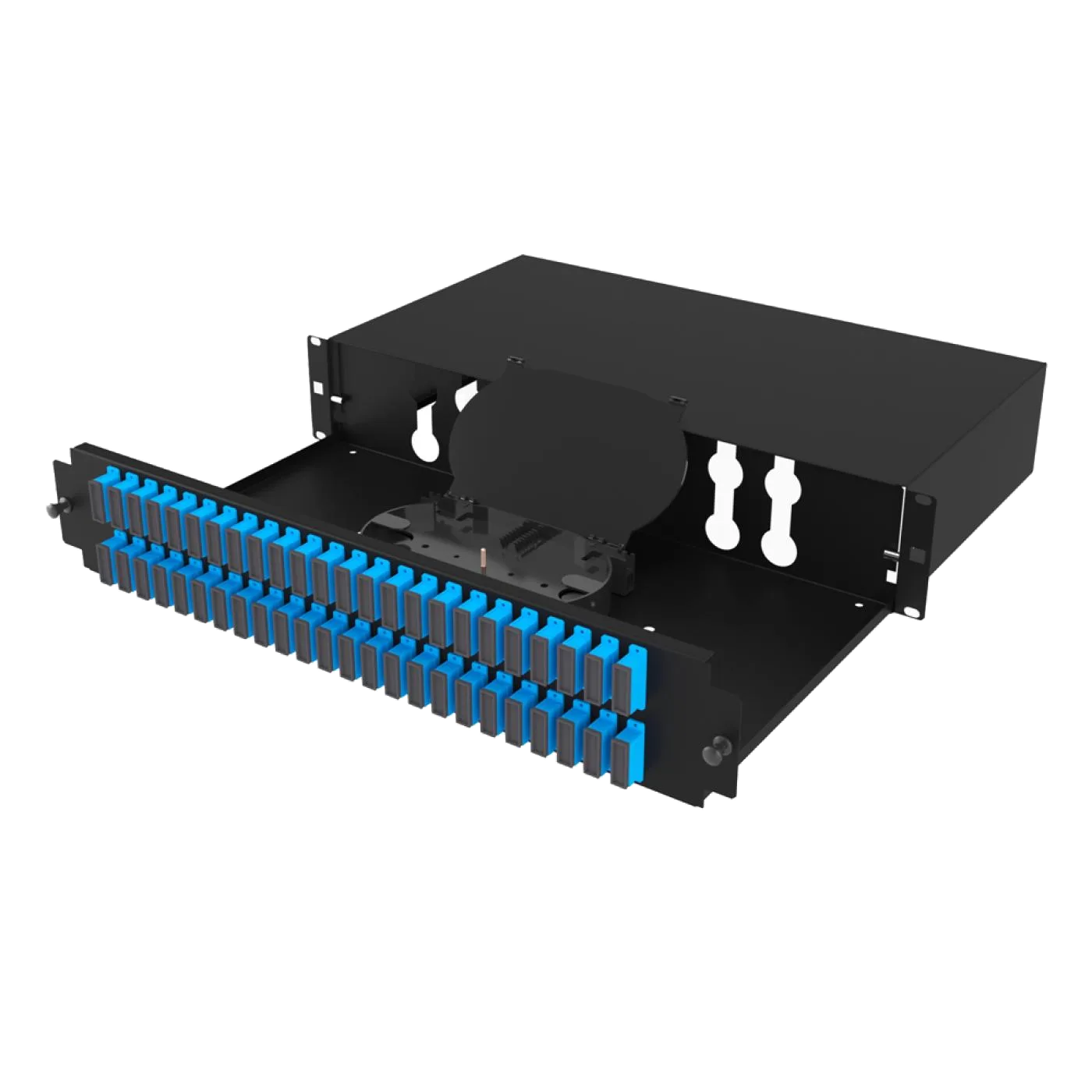 19" 2U 48 Port SC Duplex Fiber Optik Patch Panel Full(Dolu) — 8