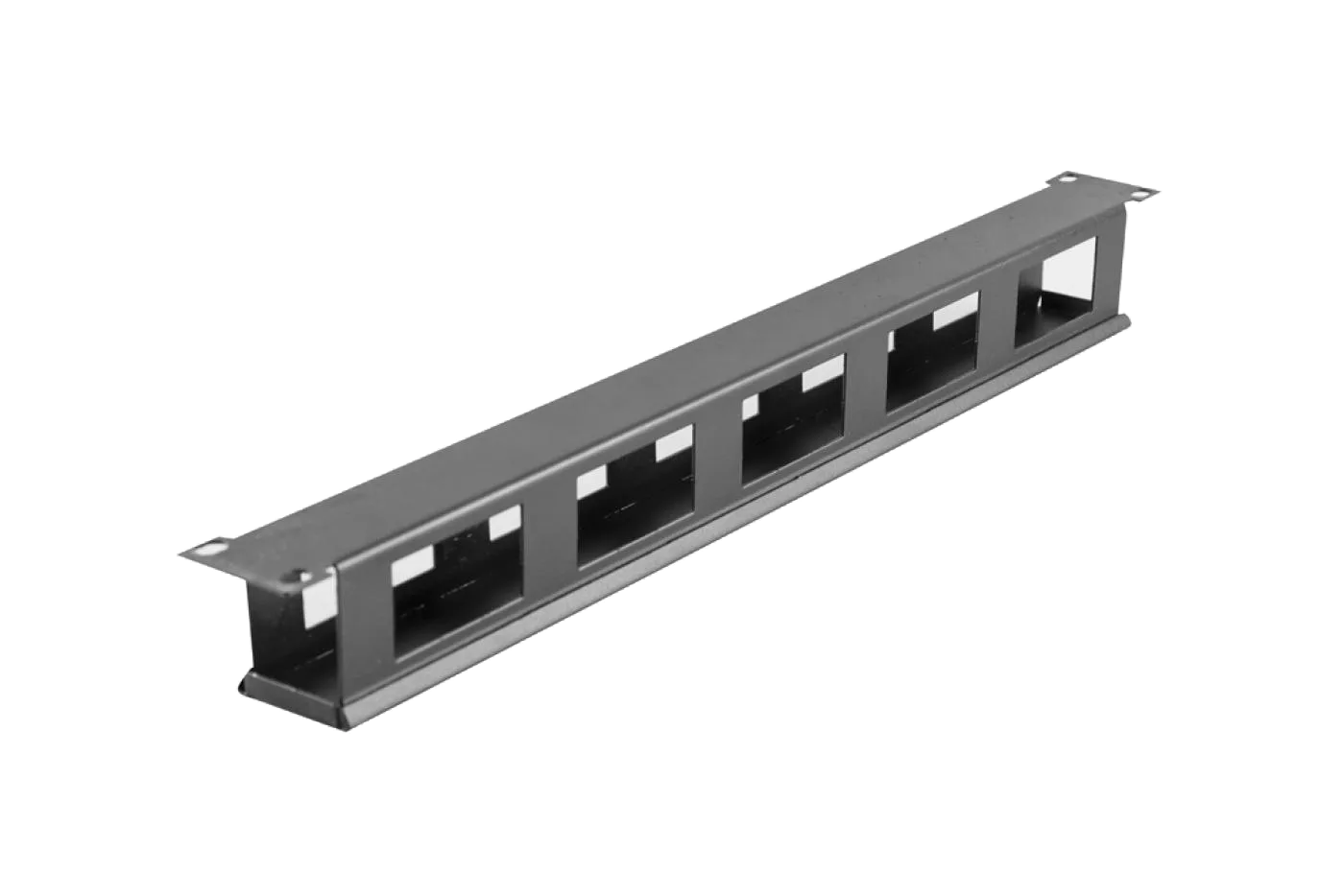 19" 1U Yatay Kablo Düzenleyici Metal Organizer Kapaklı