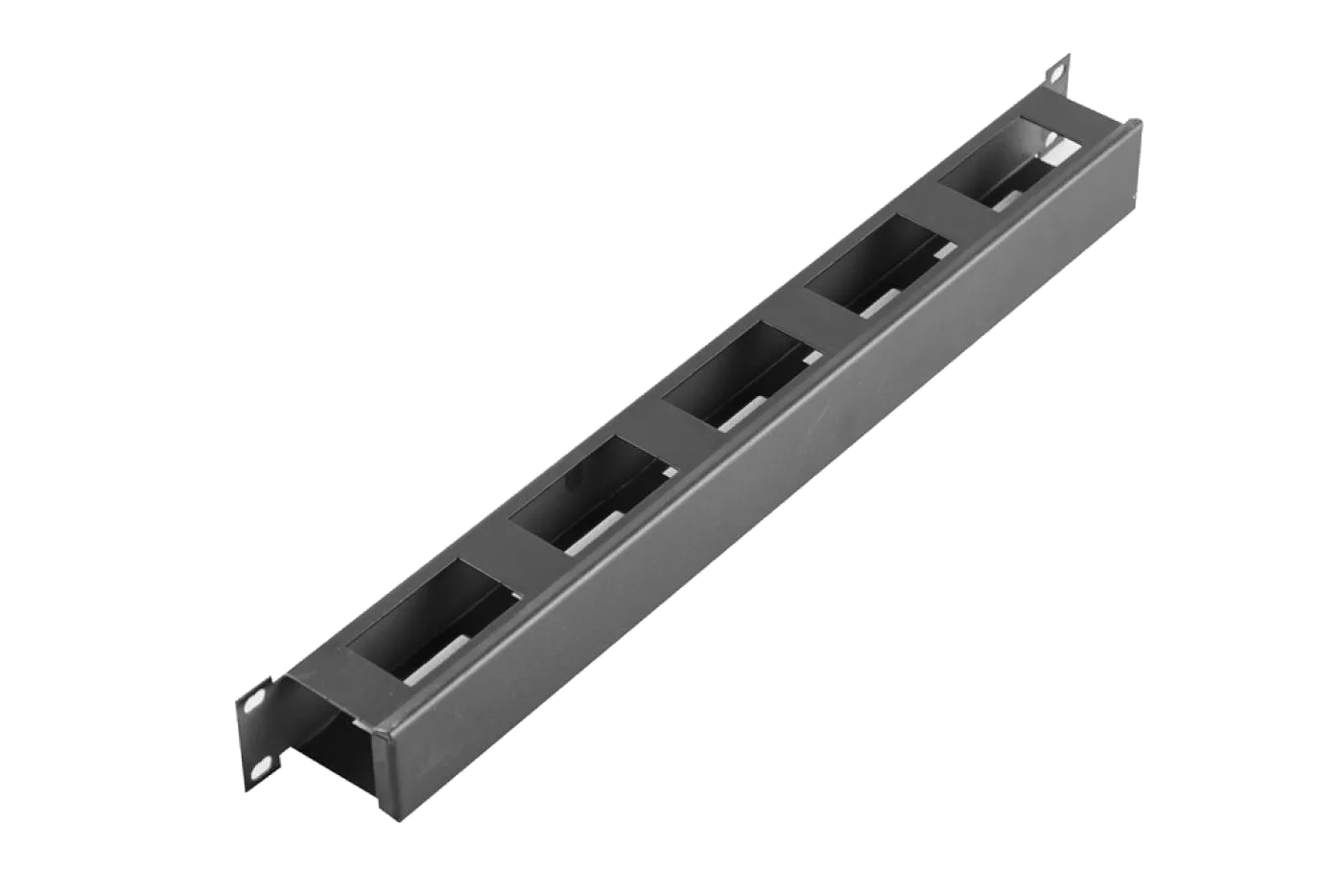 19" 1U Yatay Kablo Düzenleyici Metal Organizer Kapaklı — 2