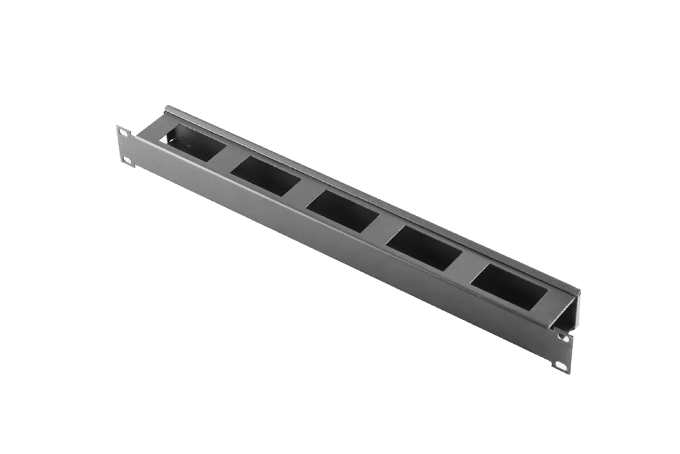 19" 1U Yatay Kablo Düzenleyici Metal Organizer Kapaklı — 4